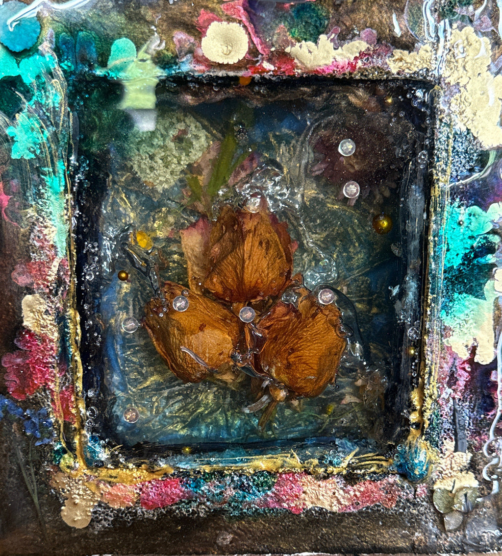 Ethereal Bloom Resin Shadow Box Nic Art Studio