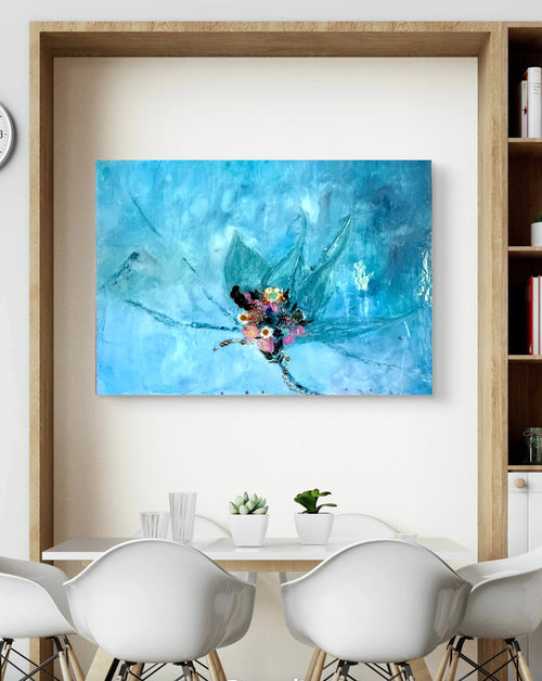 Blooming Serenity — Textured Floral Resin Painting Nic Art Studio