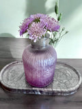 Purple Iridescent Ribbed Resin Vase Set Nic Art Studio